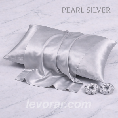 İpek Saten Yastık Kılıfı 2 Adet 50x70cm 2 Adet Saten Tokalı