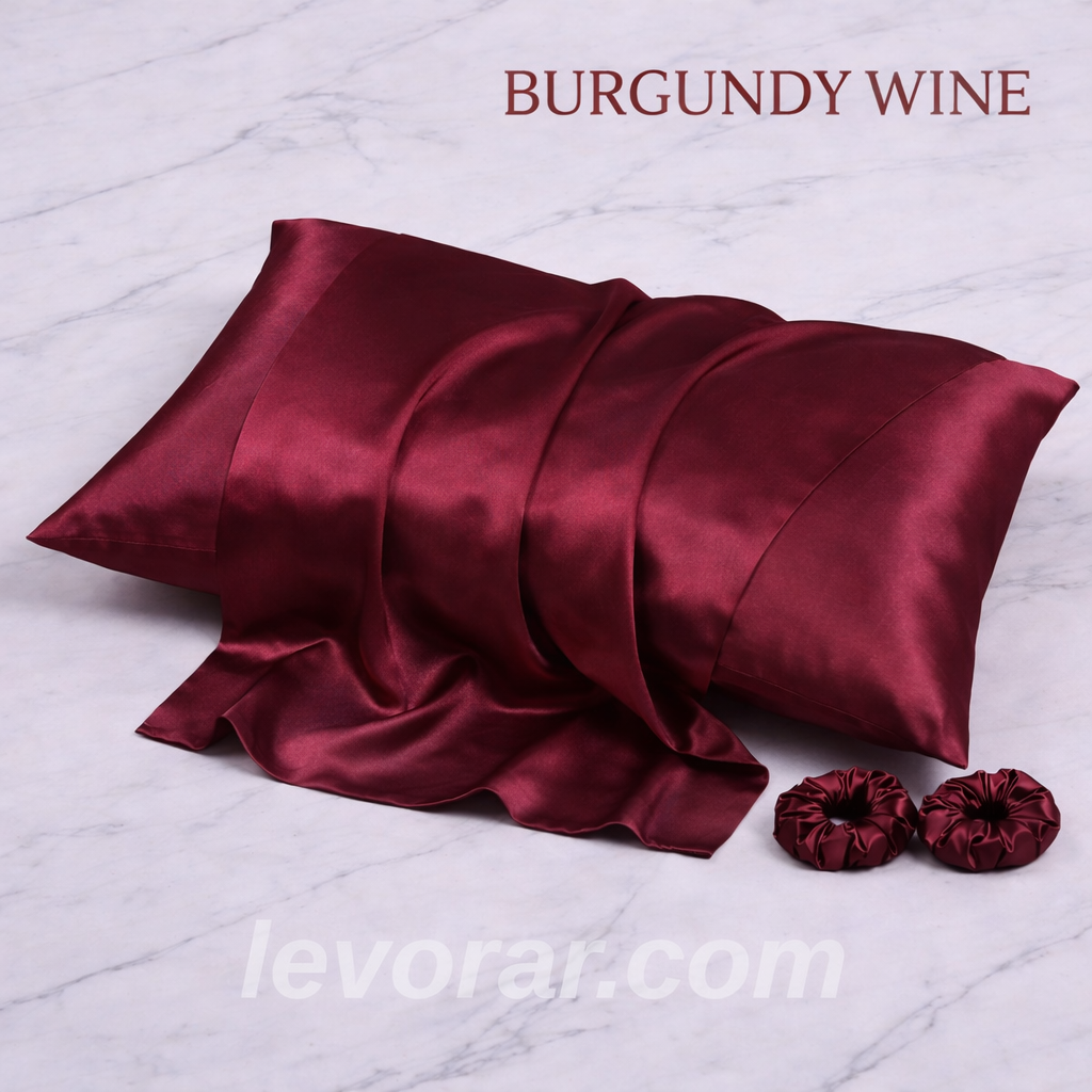 İpek Saten Yastık Kılıfı 2 Adet 50x70cm 2 Adet Saten Tokalı