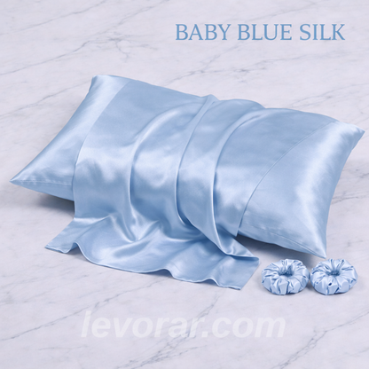 İpek Saten Yastık Kılıfı 2 Adet 50x70cm 2 Adet Saten Tokalı