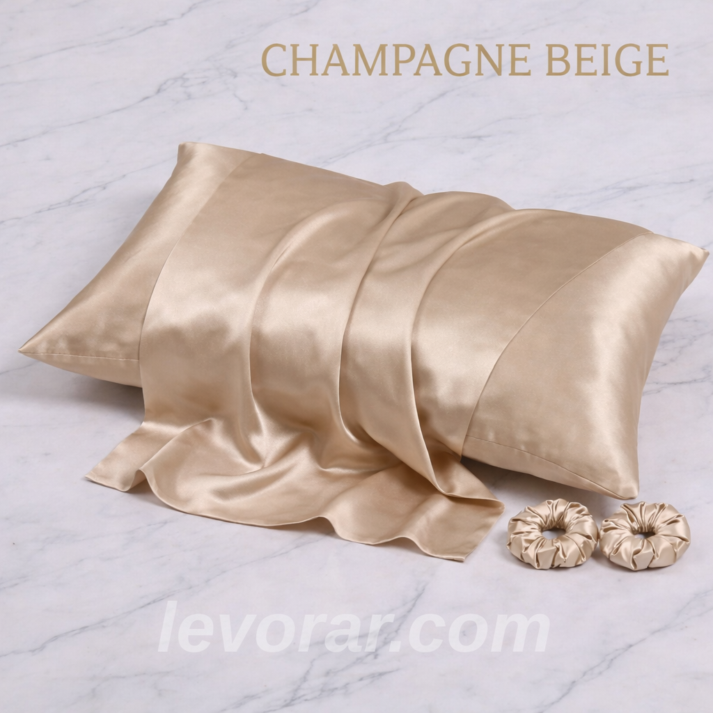 İpek Saten Yastık Kılıfı 2 Adet 50x70cm 2 Adet Saten Tokalı