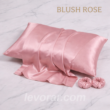 İpek Saten Yastık Kılıfı 2 Adet 50x70cm 2 Adet Saten Tokalı